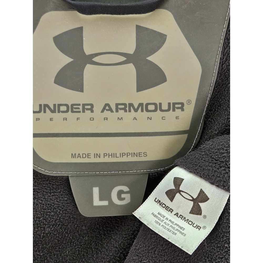 Under Armour Windbreaker Black Full-zip Jacket Pockets Embroidered Logo - Picture 4 of 10